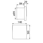 CYKLON EOL F100T-W Zárt előlapos elszívó ventilátor