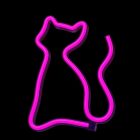 Forever Light LED Neon dekoráció, rózsaszín macska