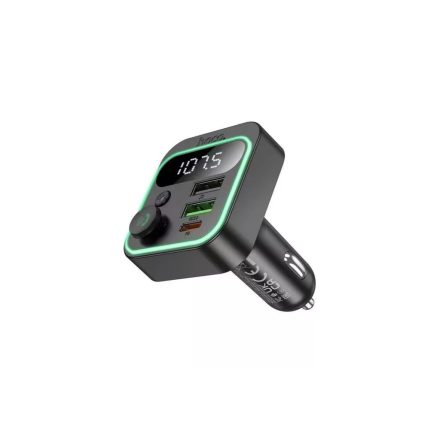 Hoco E85 Tiger szivargyújtós (Autós) töltővég Qc3.0 + autós Fm transmitter fekete (PM037085)