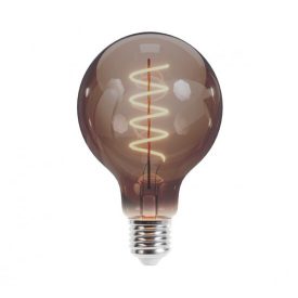    Forever Light 4W dekorációs vintage filament nagy méretű LED izzó füst színű búrával, E27