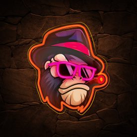   Forever Light Neon LED dekoráció gengszter majom szabályozható fényerővel