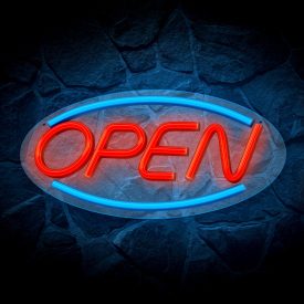   Forever Light Neon LED dekoráció OPEN felirat szabályozható fényerővel