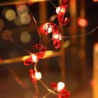 Karácsonyi Cukorbot fényfüzér, elemes, 20 LED-es