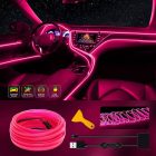 Autós beltéri Neon LED fénykábel, 5m, USB csatlakozással, távirányítóval, RGB multicolor