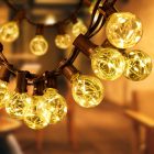 Union Knights Adapteres fényfüzér 30 db meleg fehér G40 LED izzóval, IP44