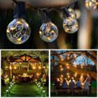 Union Knights Adapteres fényfüzér 30 db meleg fehér G40 LED izzóval, IP44