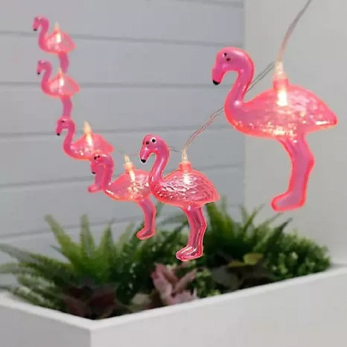 Napelemes Flamingo LED fényfüzér