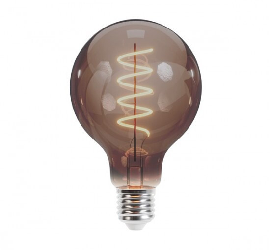  4W dekorációs vintage filament LED izzó füst színű búrával, E27