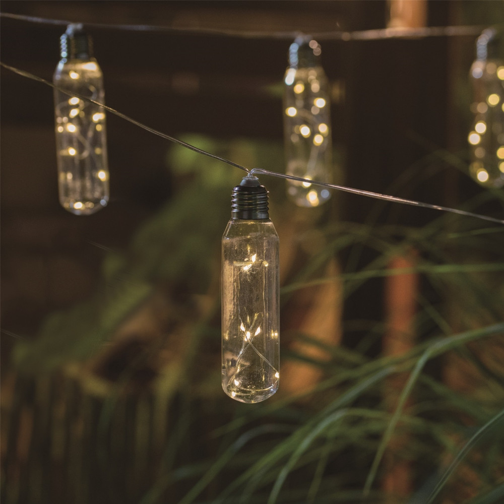 Napelemes, vintage stílusú LED fényfüzér